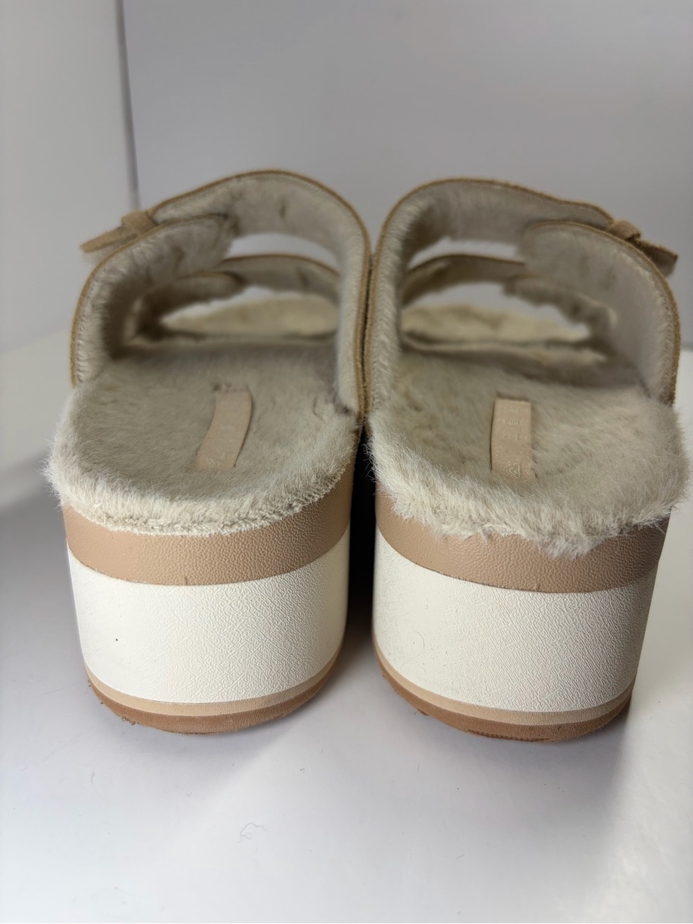 Reef Women's Ojai Ciara Platform Slide Sandal Tan Suede Leather Sz 8 Beach Comfy - Picture 9 of 13
